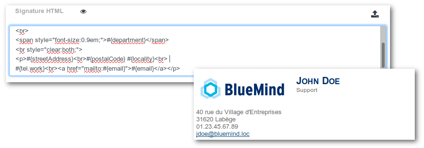 Exemple de signature mail