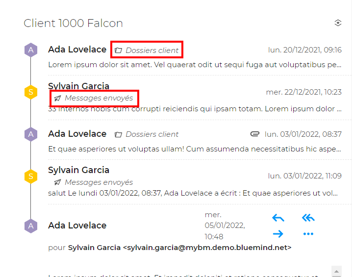 Conversation dans plusieurs dossiers - BlueMind Webmail