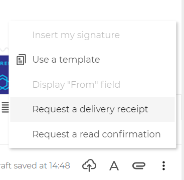 Request delivery receipt