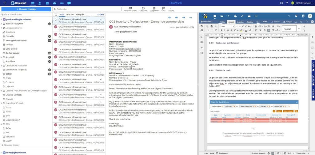 Intégration de BlueMind dans une Digital Workplace